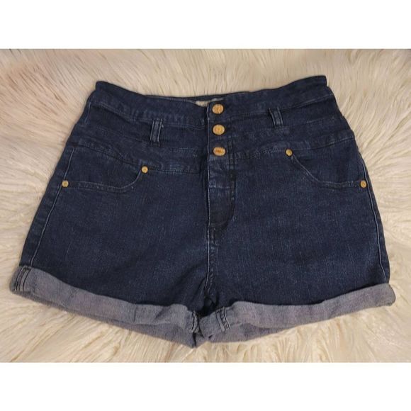 Arden B Pants - Arden B Denim Bootie Shorts Size 10 Blue Jean Shorts Button Zipper Closure